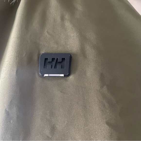 Helly Hansen Senja Waterproof Winter Parka Olive Green Faux Fur Hood - L - Picture 15 of 17